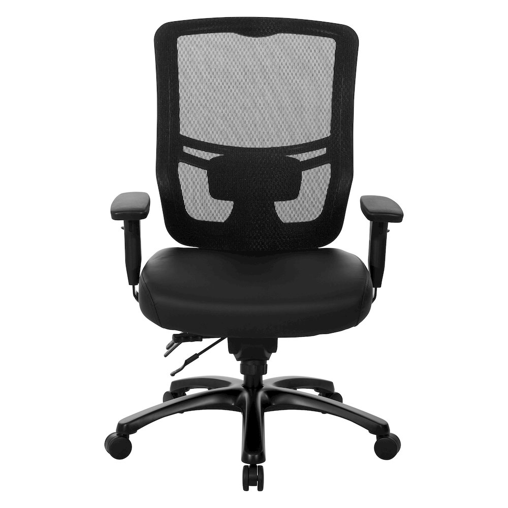 ProGrid Mesh Back Large Occupant Chair with 2-Way Adjustable PU-Padded Arms
