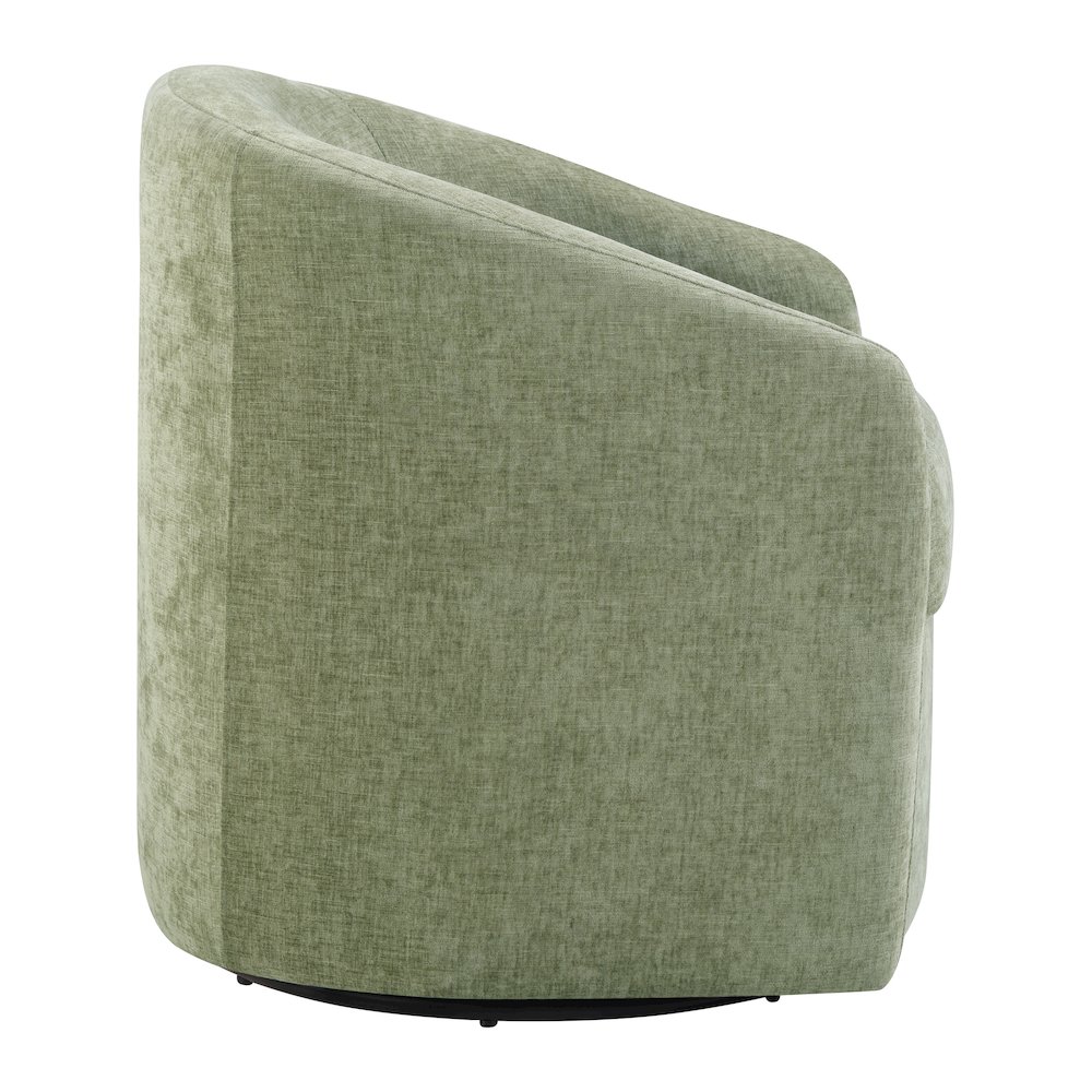 Bella Swivel Chair in Leaf Fabric