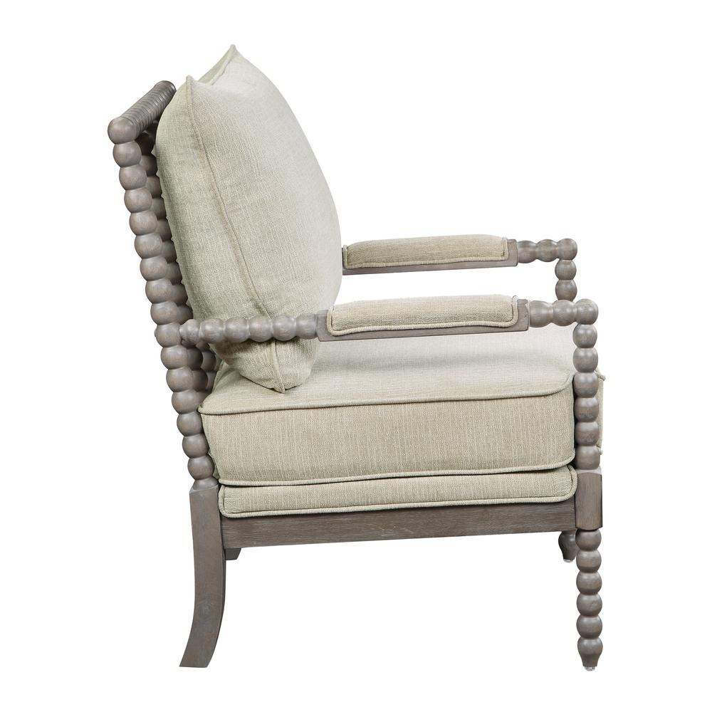 Abbott Chair in Linen Fabric with Brushed Grey Base K/D