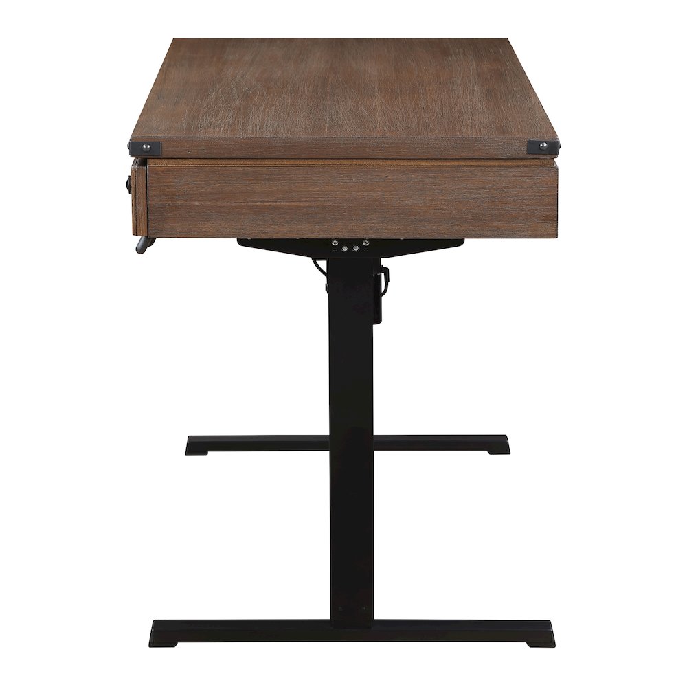 Baton Rouge 54″ Electric Lift Desk in Brushed Walnut Finish