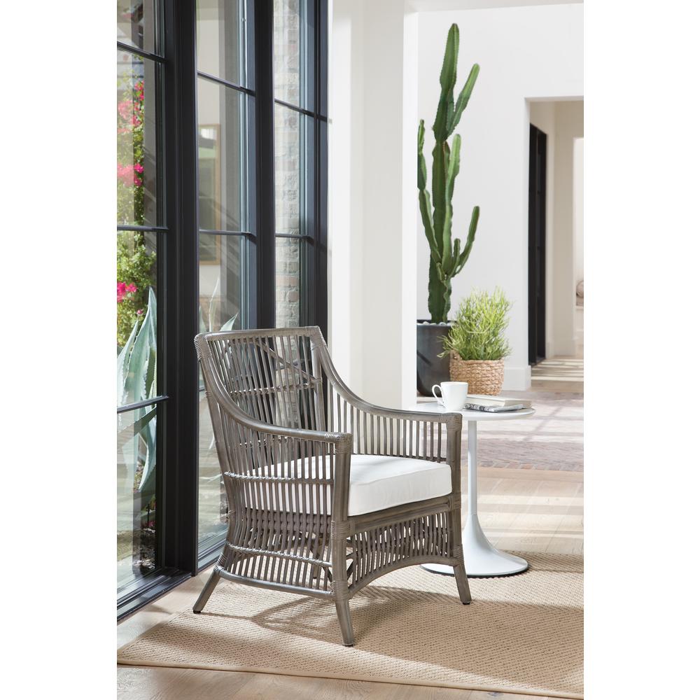 Maui Chair with Cream Cushion and Grey Washed Rattan Frame