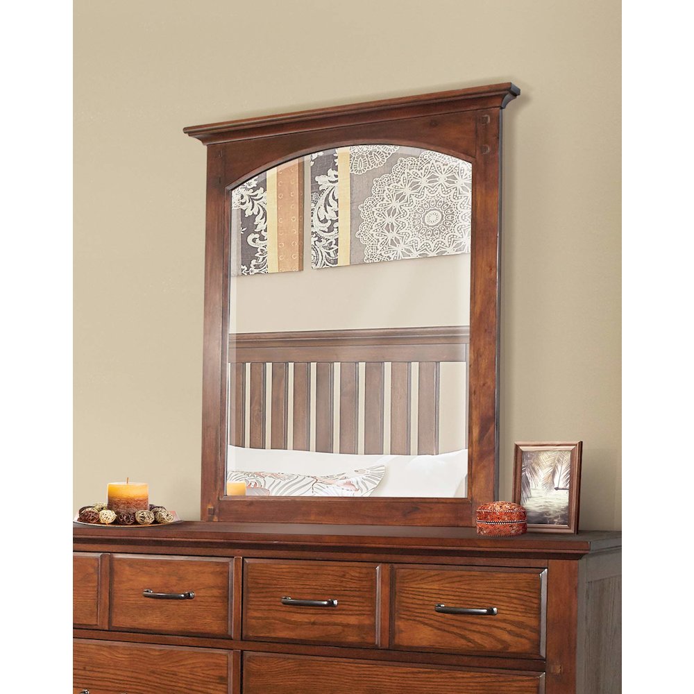 Modern Mission Mirror in Vintage Oak Finish