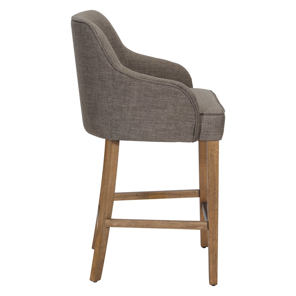 Paloma 26″ Counter Stool in Cement Fabric Fabric with Medium Oak Legs 2-Pack