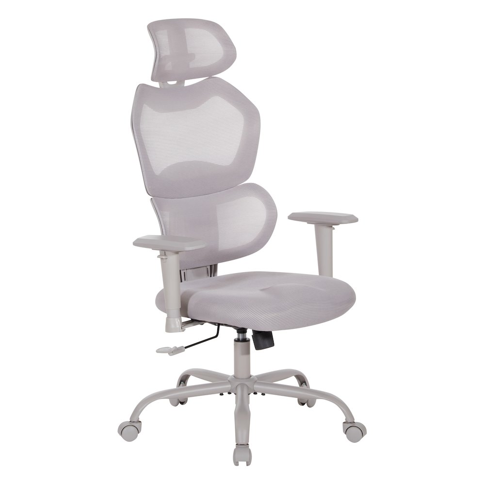Grey Mesh Back with Grey Fabric Seat Manager’s Chair