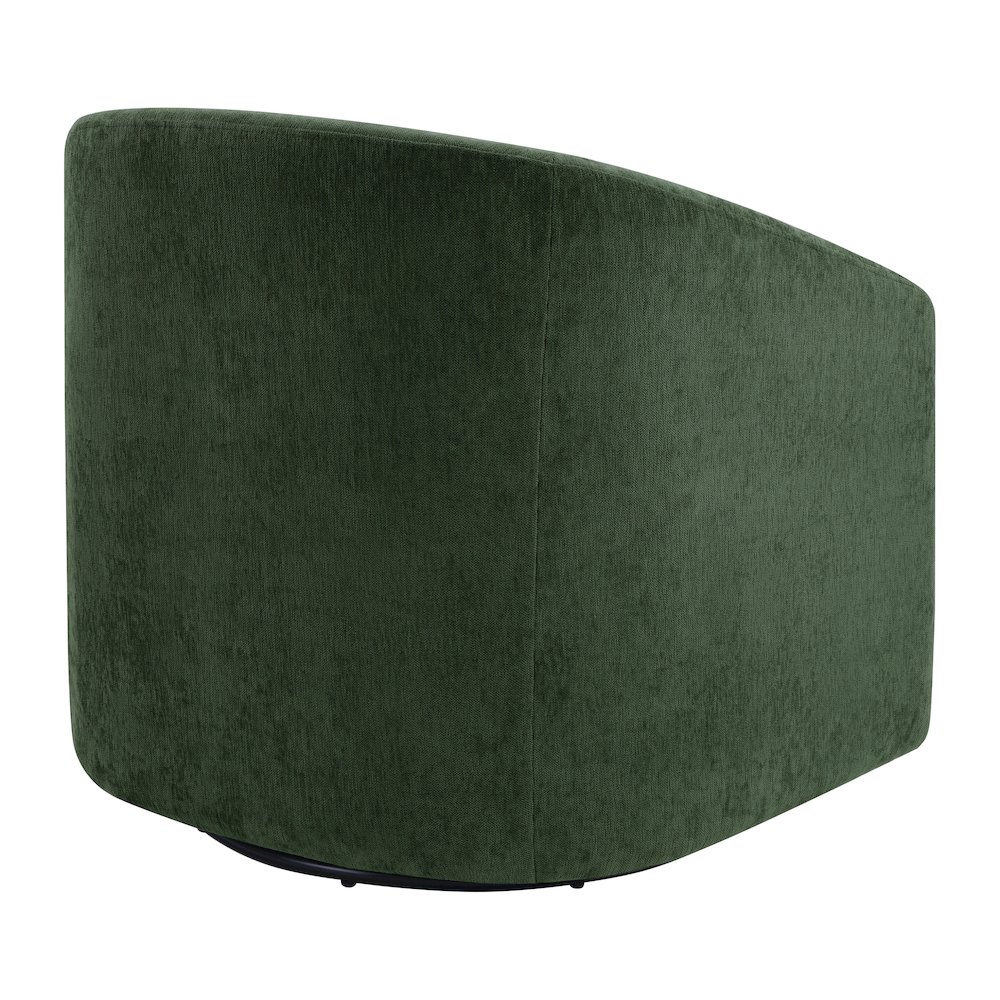 Parker Swivel Tub Chair In Green Fabric