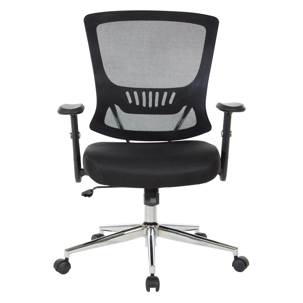 Mesh Back & Seat Locking Tilt Task Chair with Chrome Base