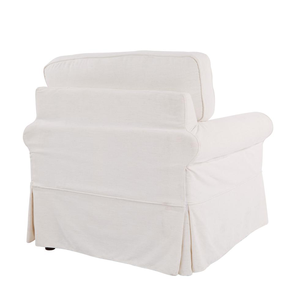 Chair with Ivory Slip Cover