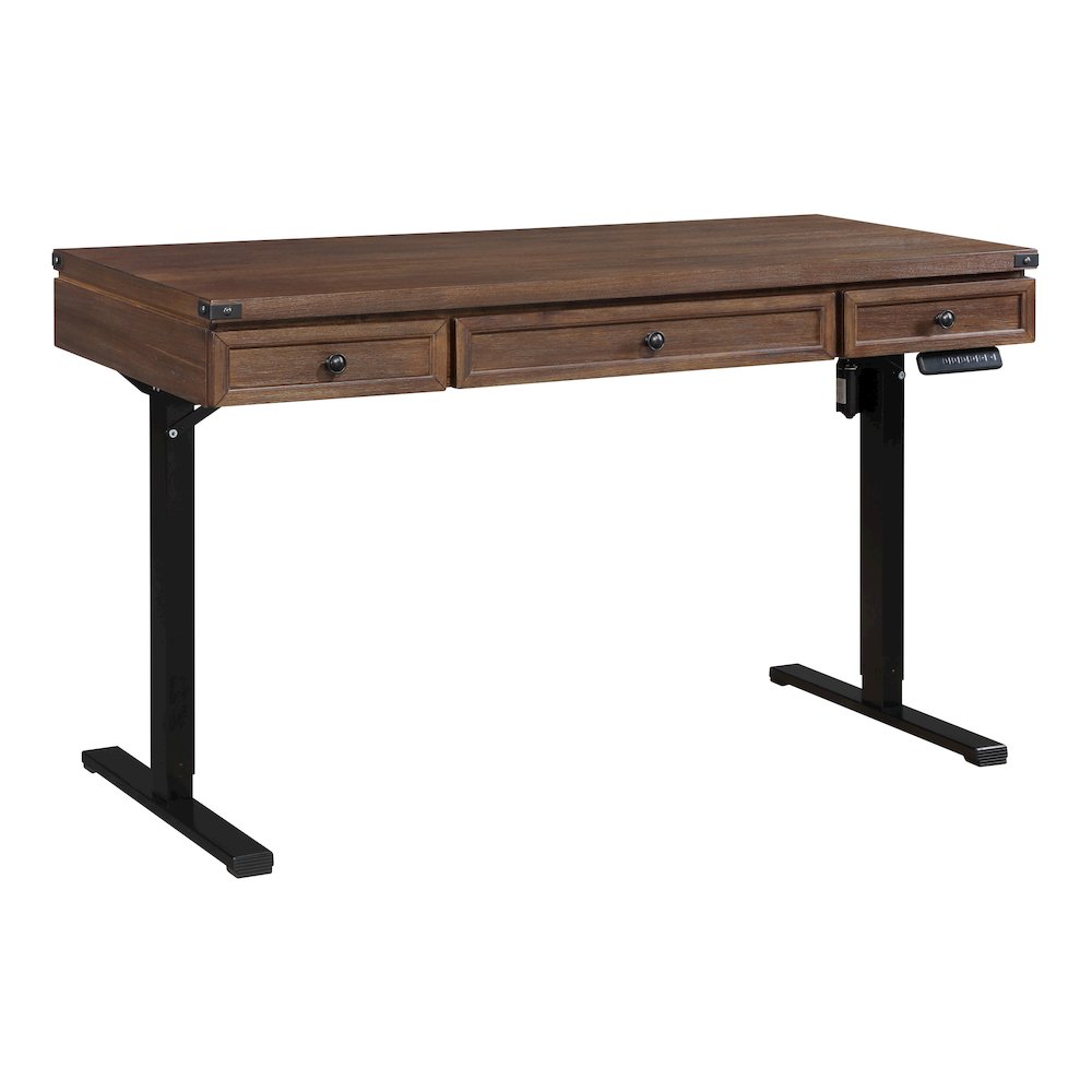 Baton Rouge 54″ Electric Lift Desk in Brushed Walnut Finish
