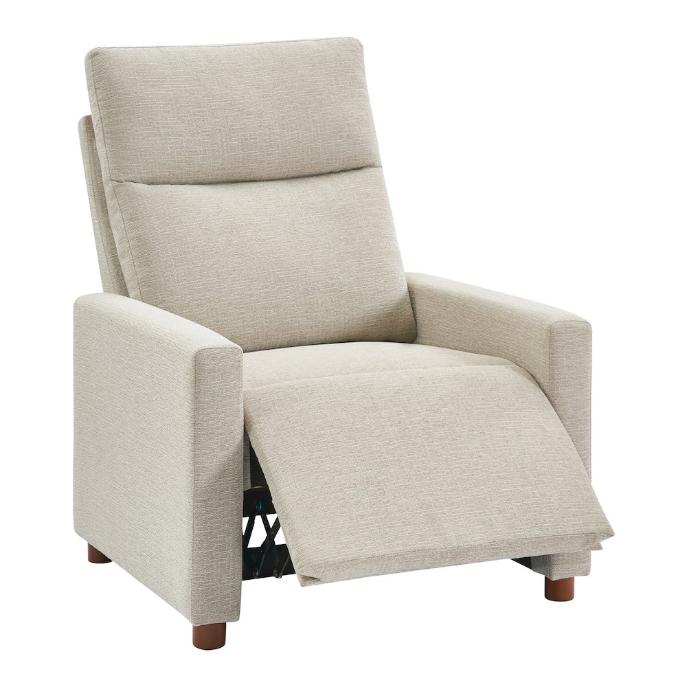 Vincent Pushback Recliner in Linen Fabric