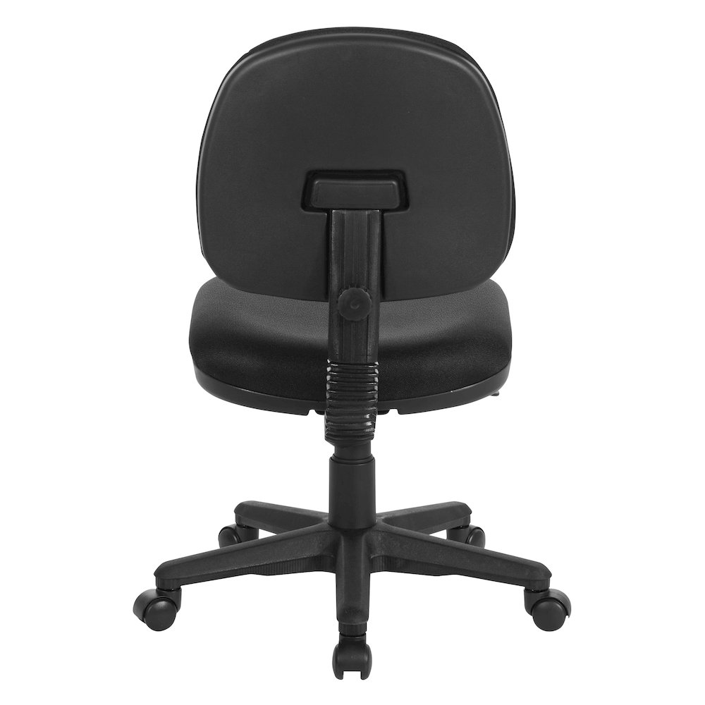 Sculptured Task Chair With Thick Padded Seat and Back in Icon black Fabric