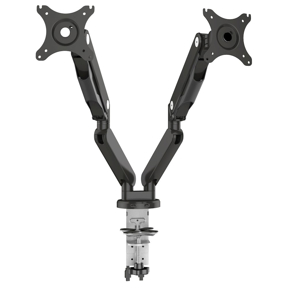 Double Monitor Arm 17″-30″ in Black Finish