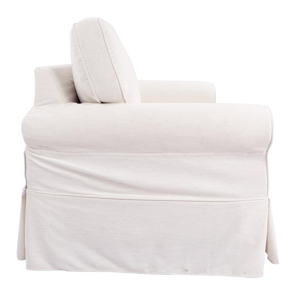 Loveseat with Ivory Slip Cover