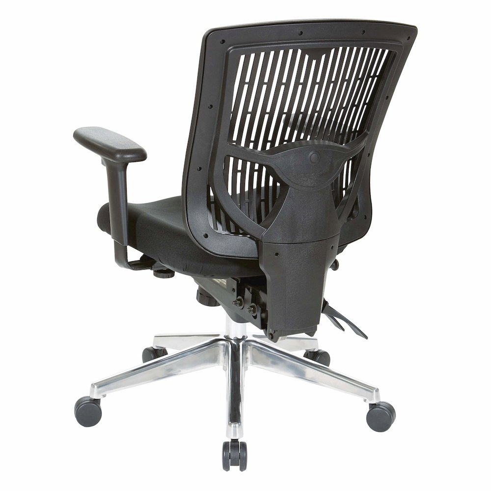 Contoured Black Plastic Back Manager’s Chair