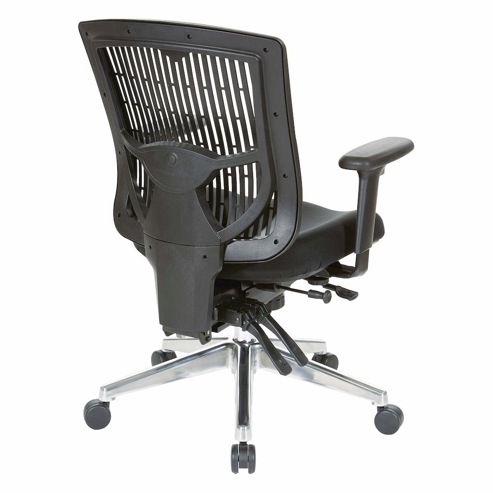 Contoured Black Plastic Back Manager’s Chair