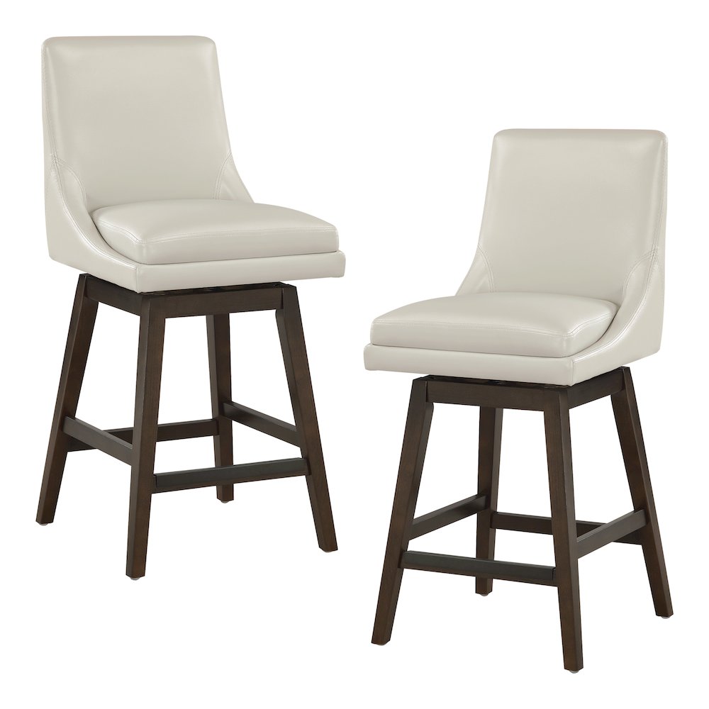 2 Per Carton Chilton 26″ Swivel Counter Stool in Cream Faux Leather