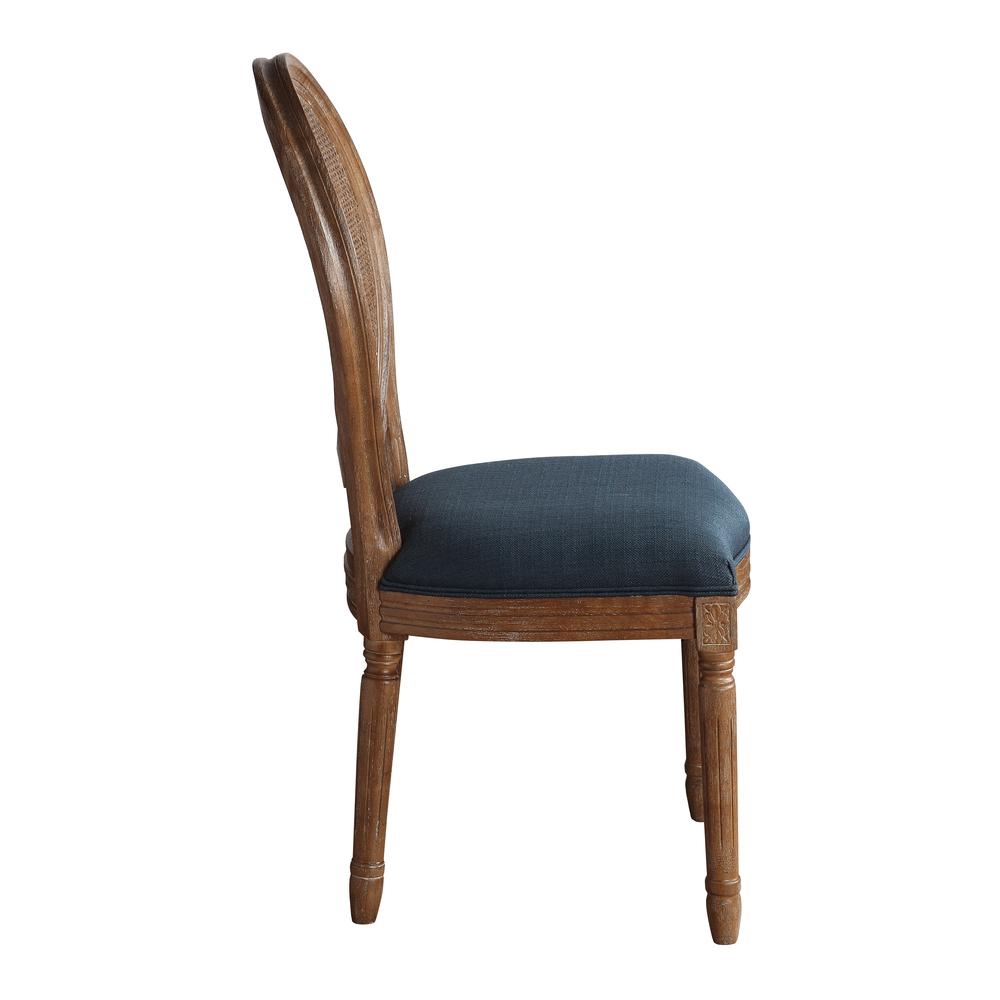 Stella Cane Back Chair in Azure Fabric