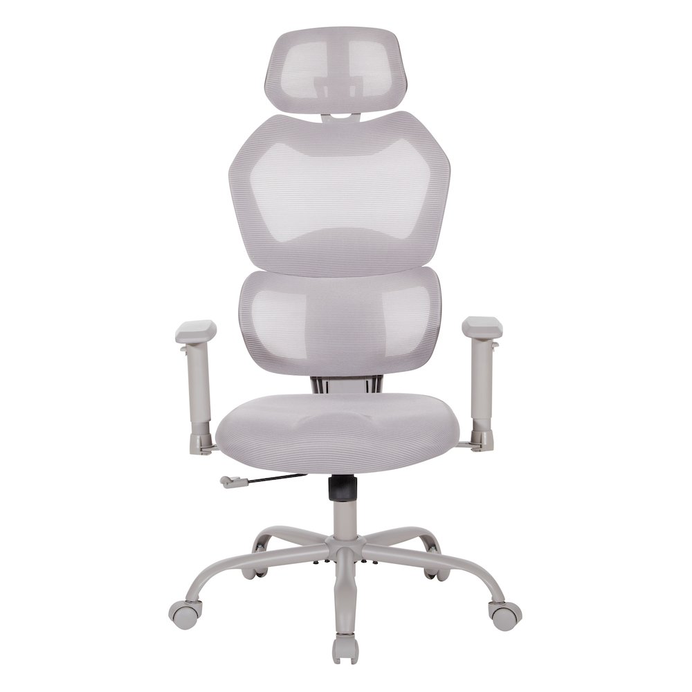 Grey Mesh Back with Grey Fabric Seat Manager’s Chair