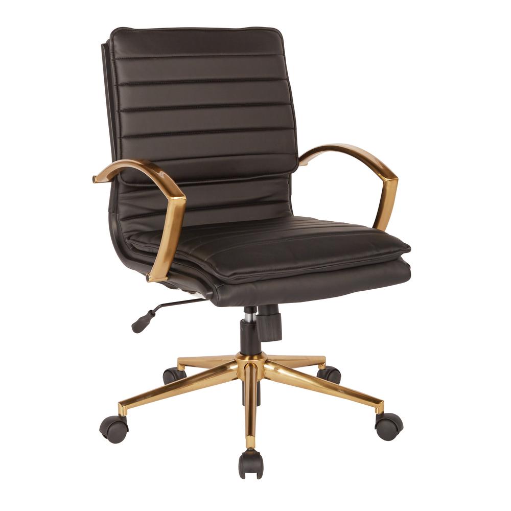 Mid-Back Faux Leather Chair