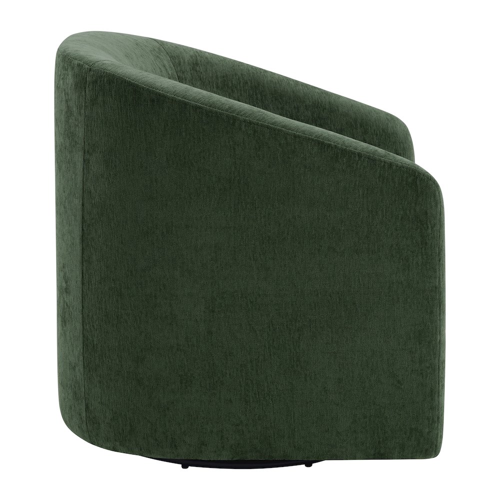 Parker Swivel Tub Chair In Green Fabric