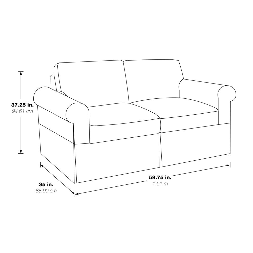 Loveseat with Ivory Slip Cover