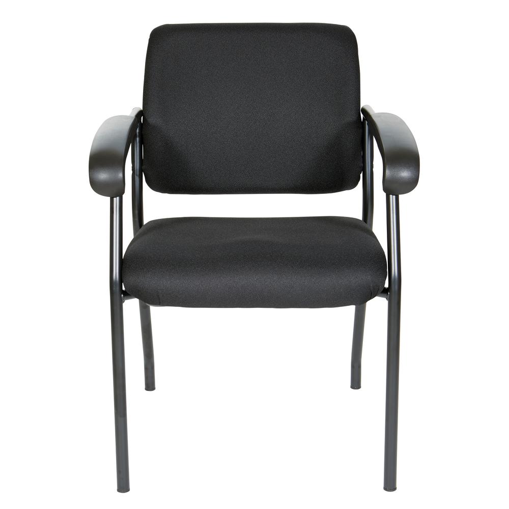 Visitor’s Chair Black Frame Padded Arms