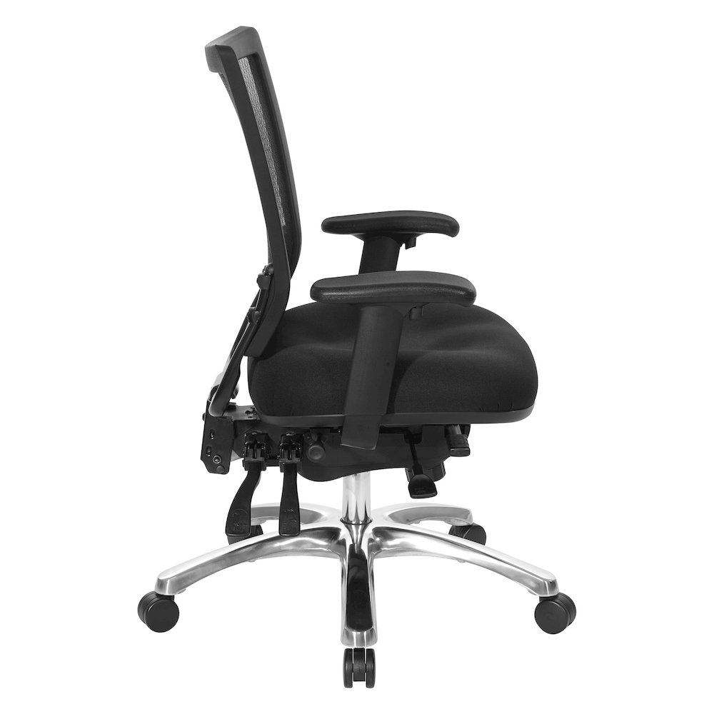 Task Chair Mesh Back in Coal Freeflex Fabric Seat Multi Function Mechanism