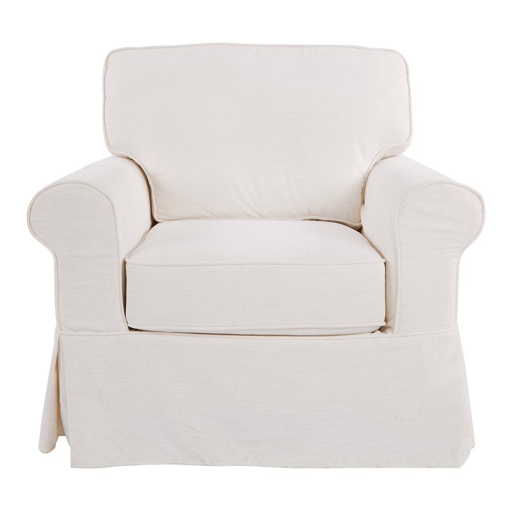 Chair with Ivory Slip Cover