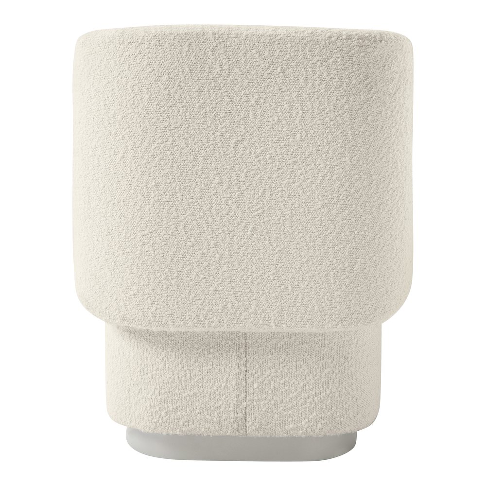 Cady Vanity Chair in Textured Cream Fabric Fully Assembled