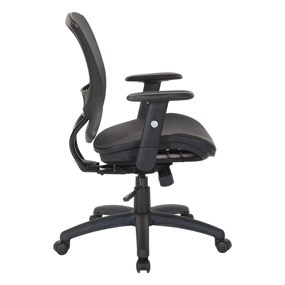 Mesh Screen Seat and Back Manager’s Chair with Height Adjustable Arms and Nylon Base