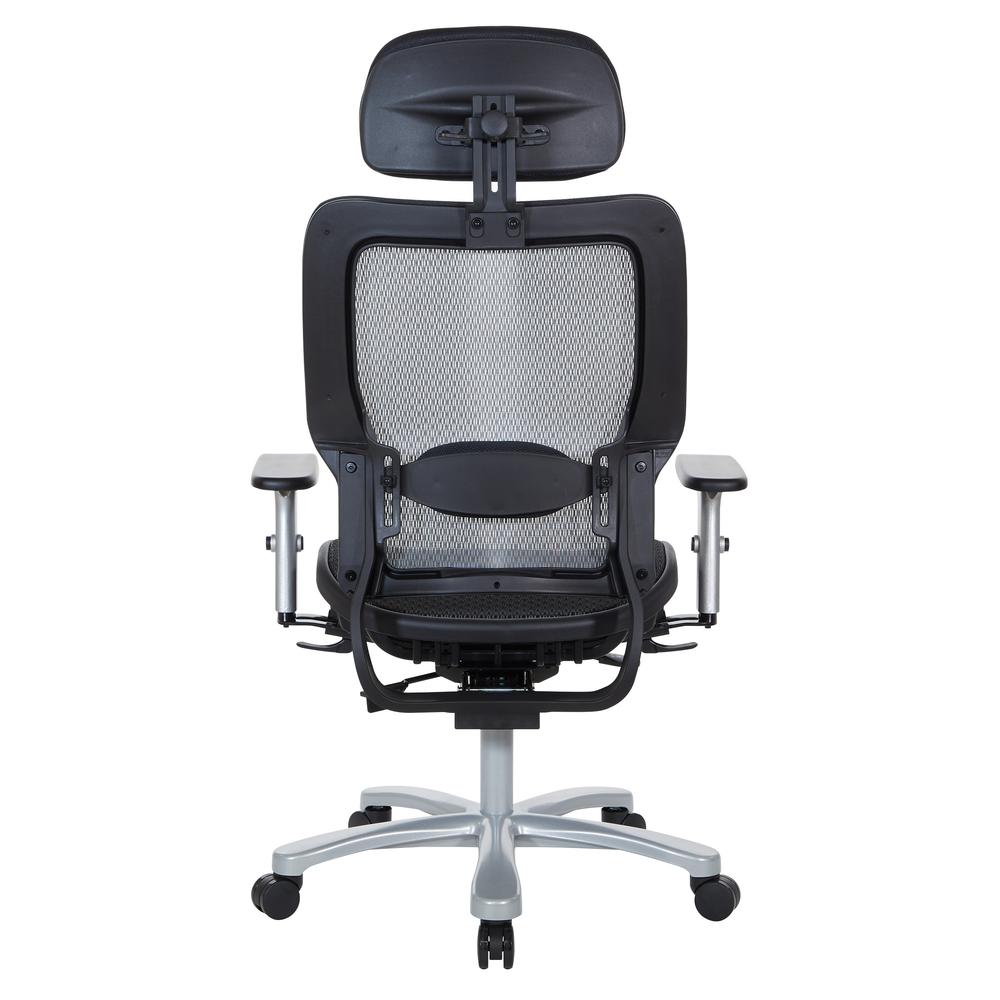 Air Grid Seat and Back Big & Tall Ergonomic Chair with Adjustable Headrest
