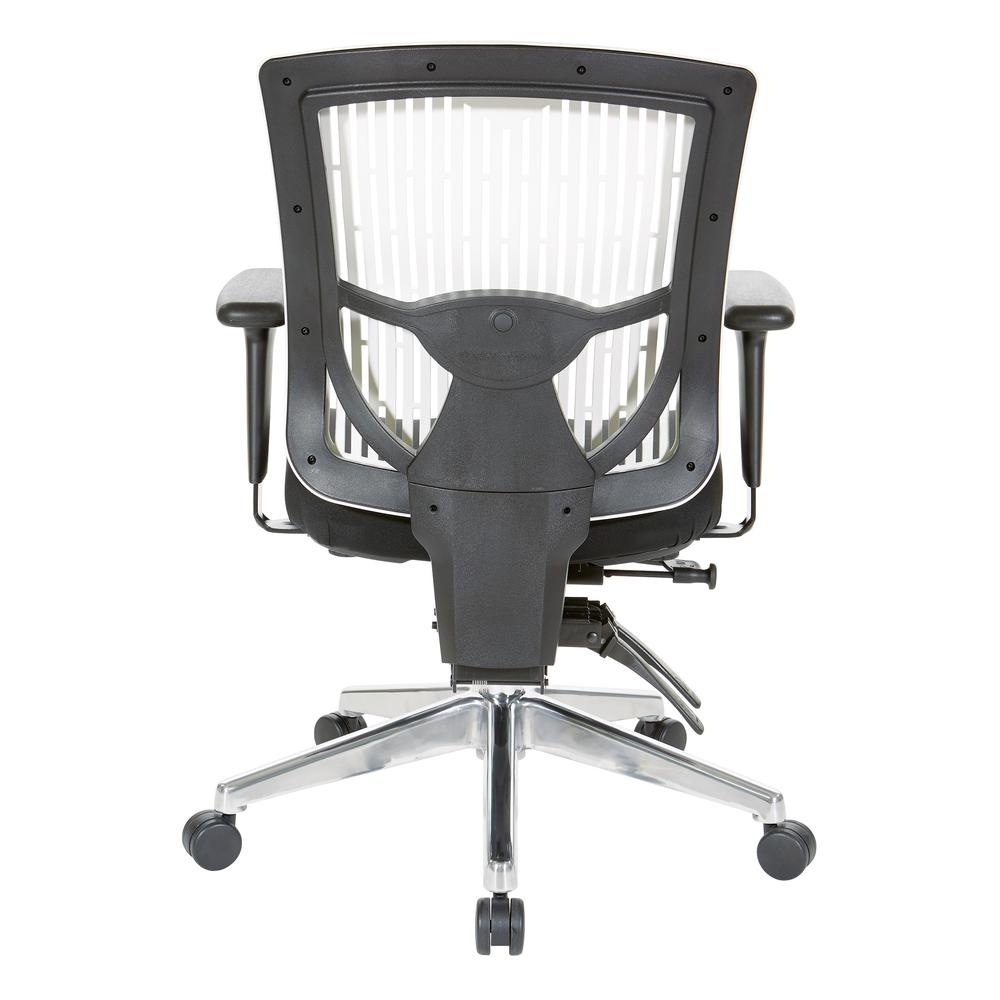 Contoured White Plastic Back Manager’s Chair