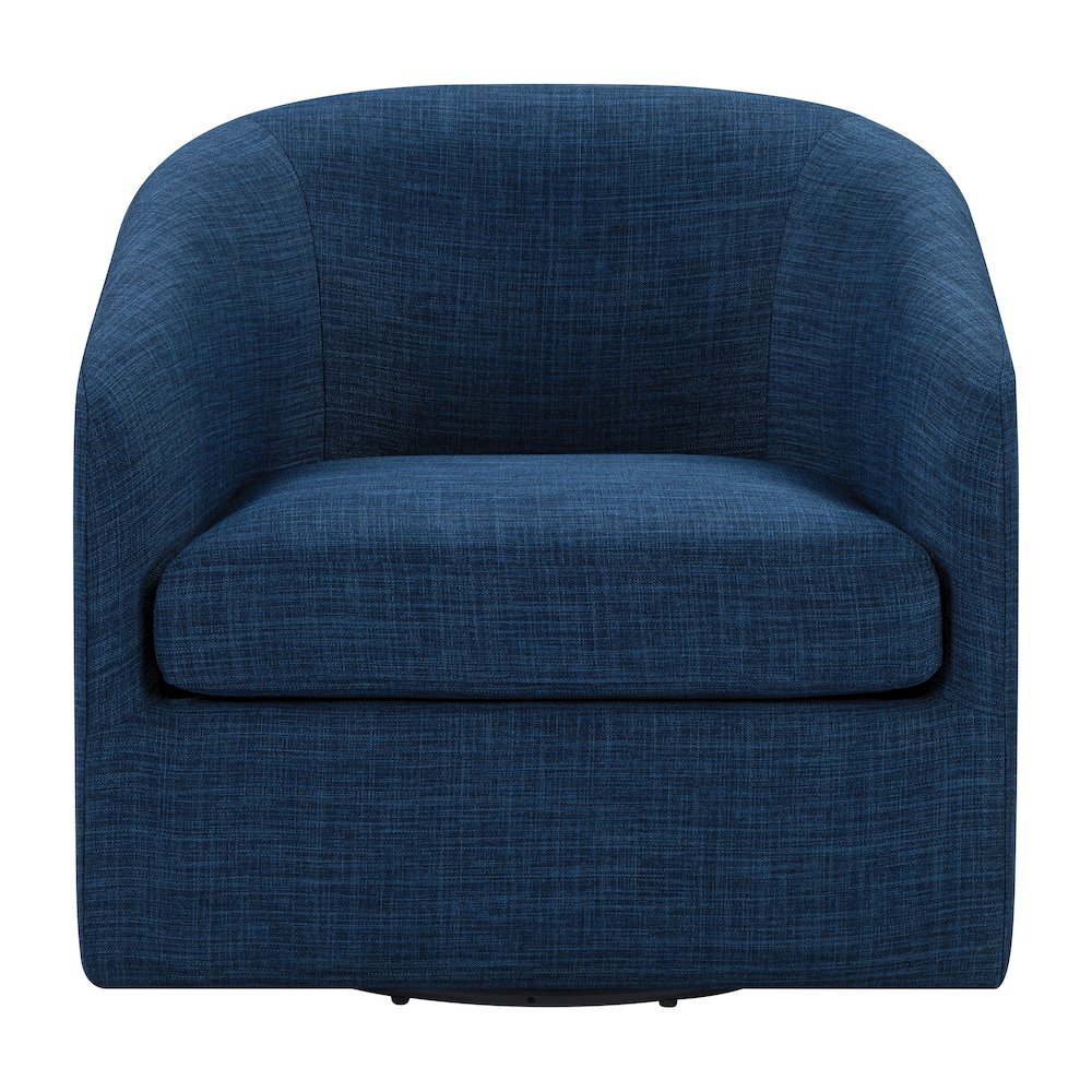 Parker Swivel Tub Chair in Navy Blue Fabric