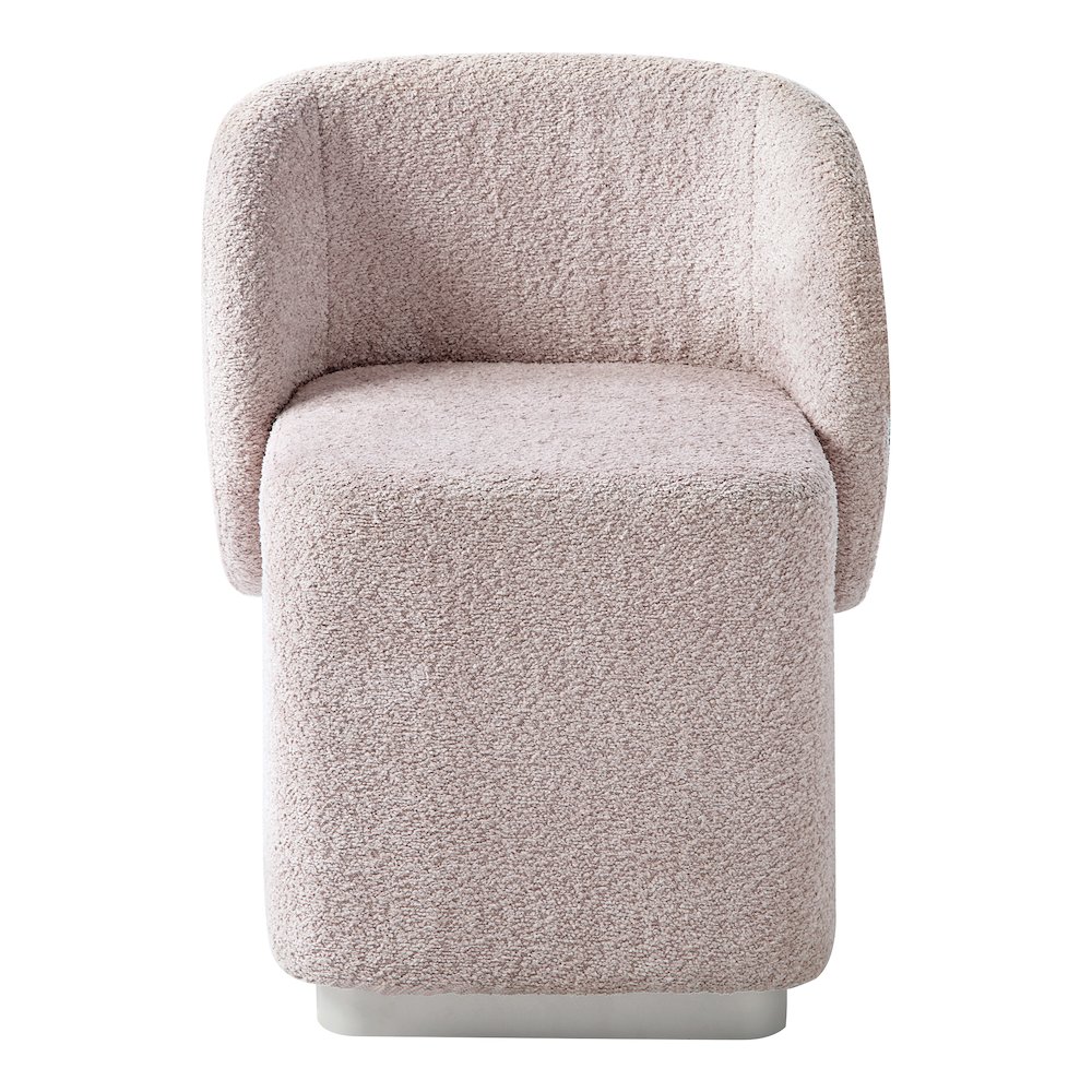 Cady Vanity Chair in Dusty Rose Fabric Fully Assembled