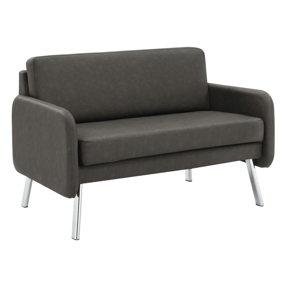 Lounge Loveseat in Faux Leather