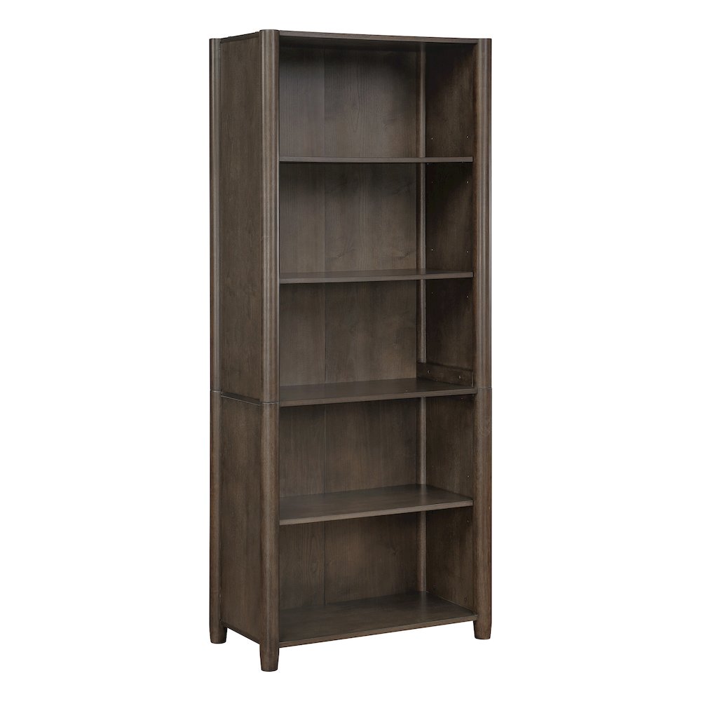 Wembley 5-Shelf Bookcase  in Burnt Ash Finish