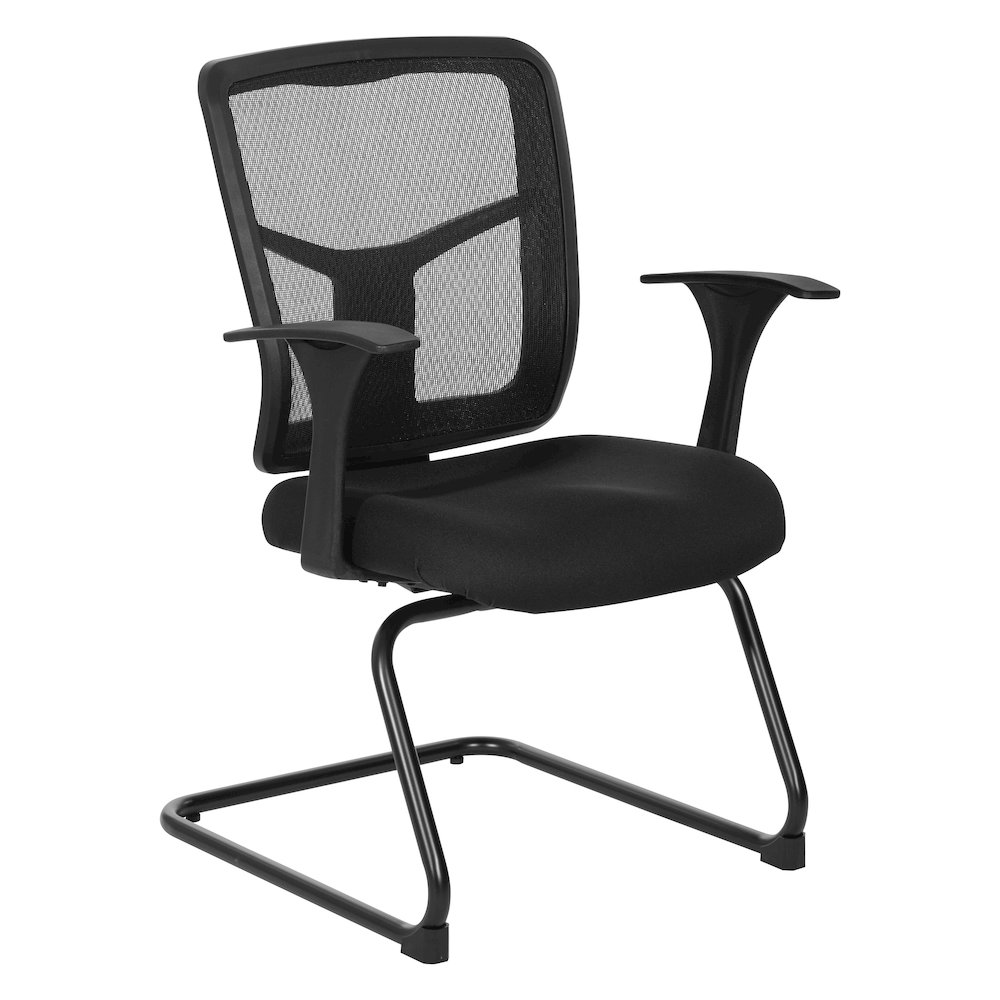 ProGrid Mesh Back Visitor’s Chair in FreeFlex Coal Fabric with Arms