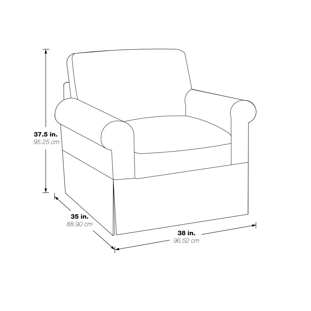 Chair with Ivory Slip Cover