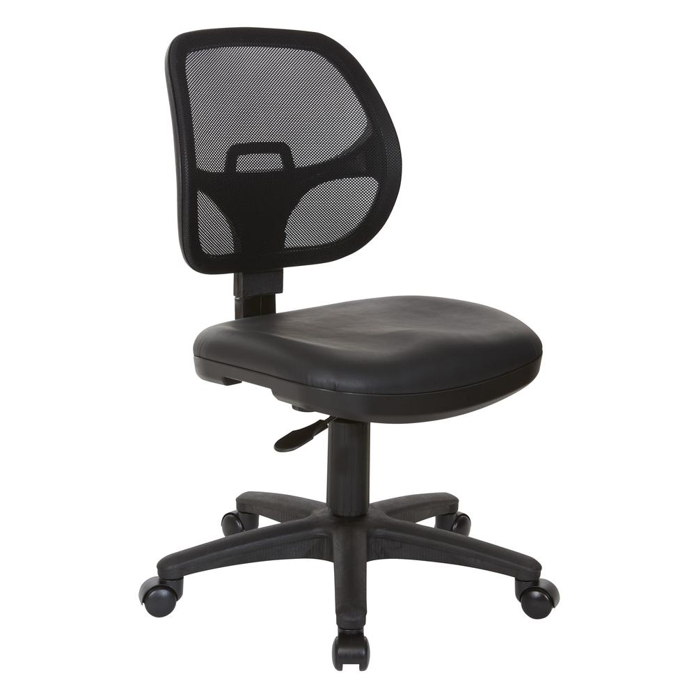 Mesh Screen Back Task Chair with Vinyl Seat