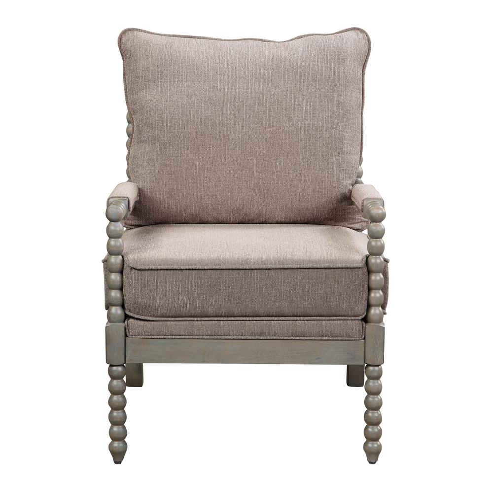 Abbott Chair in Dolphin Fabric with Brushed Grey Base K/D