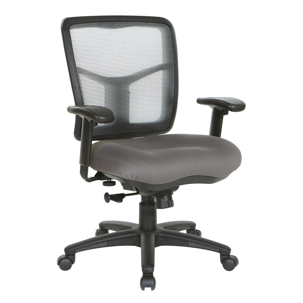 Grey Air Mist Mesh Back Chair with Carbon Grey Fabric Seat
