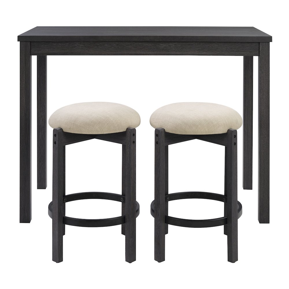 Melissa 3-PC  Counter Height Table Dining Set with Power
