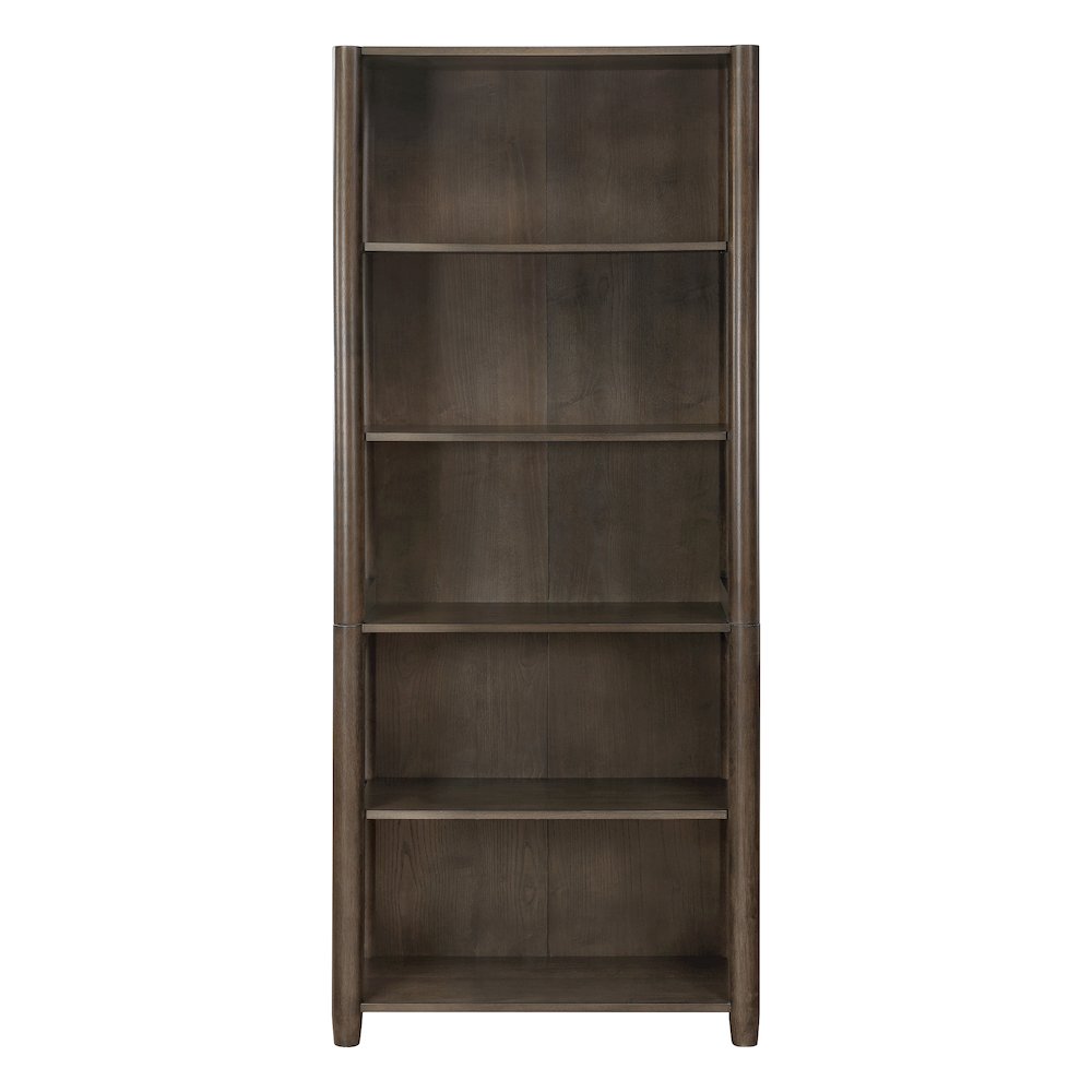 Wembley 5-Shelf Bookcase  in Burnt Ash Finish