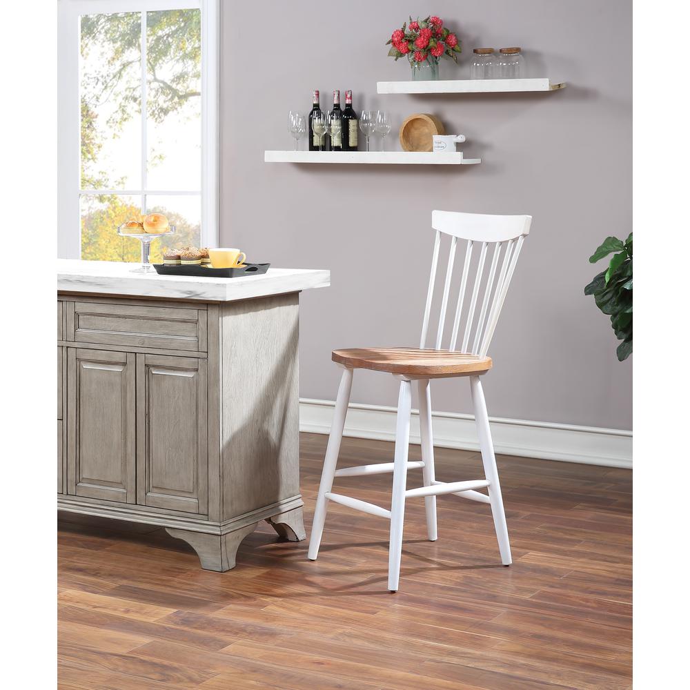 Eagle Ridge Counter Stool with Toffee Finished seat and Cream Base