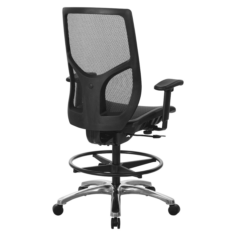 ProGrid Mesh Back Drafting Chair with Black Mesh Seat