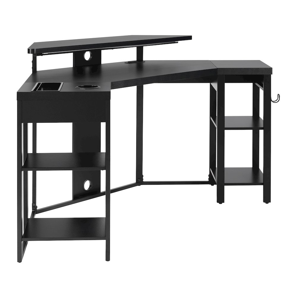 Adaptor Corner Gaming Desk with Large Monitor Shelf