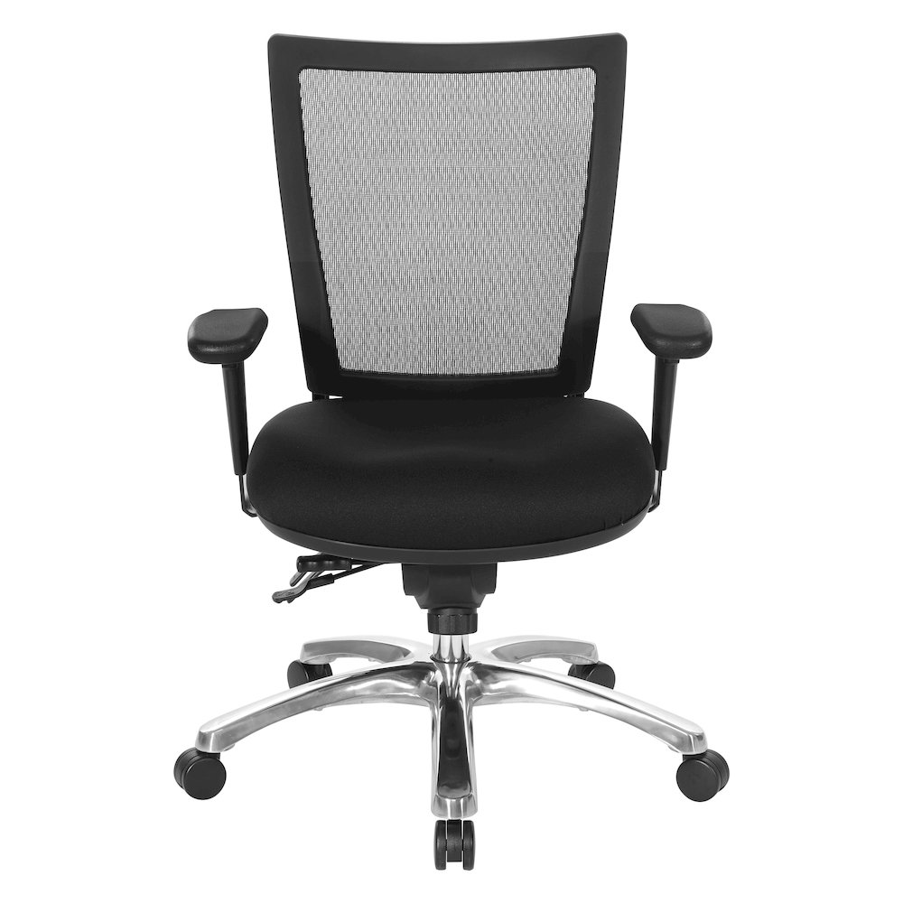 Task Chair Mesh Back in Coal Freeflex Fabric Seat Multi Function Mechanism