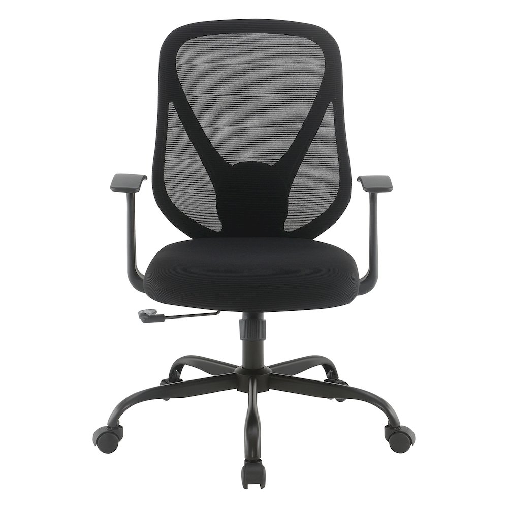 Black Mesh Back with Black Fabric Seat Manager’s Chair