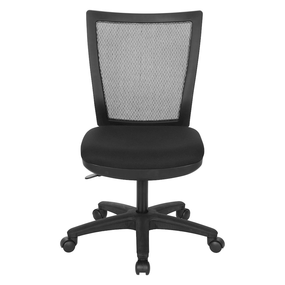 Worksmart Height Adjustable Armless Task Chair with Breathable Mesh Back