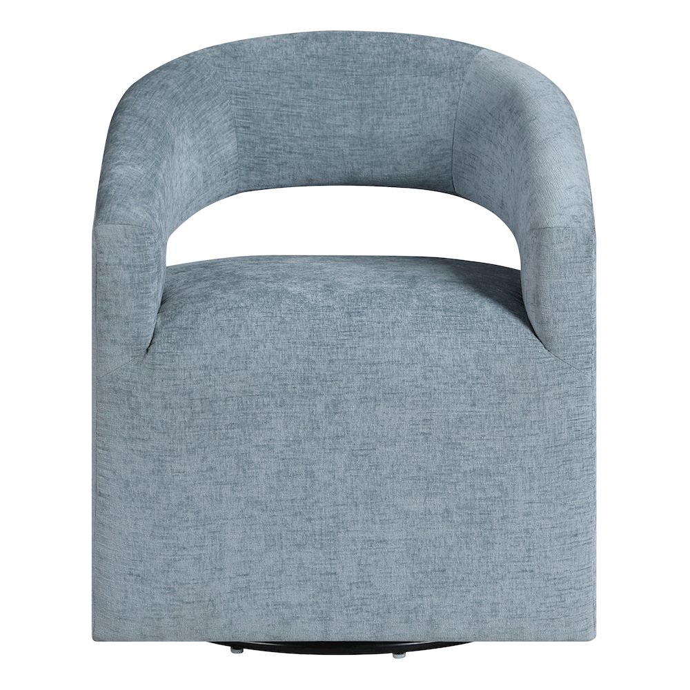 Devin Swivel Chair in Sky Blue Fabric