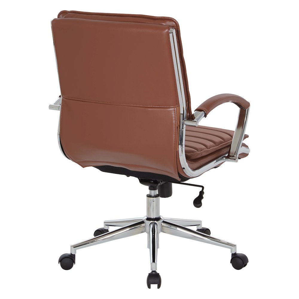Mid-Back Manager’s Chair in Saddle Faux Leather